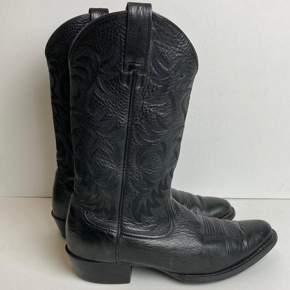 Ariat Heritage R Toe Western Boots Black Size 10 D Cowboy Yellowstone Horse - Picture 2 of 16